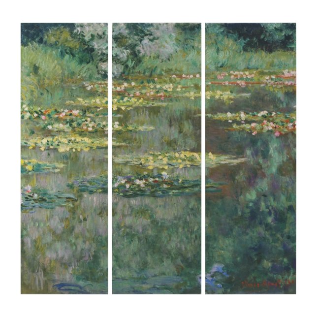 Water Lily Pond Claude Monet Triptych (Front)