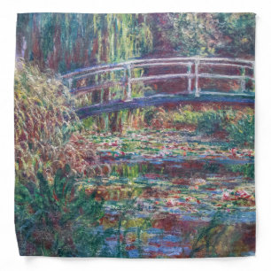 Water Lily Pond (Harmonie Rose), Monet Bandana