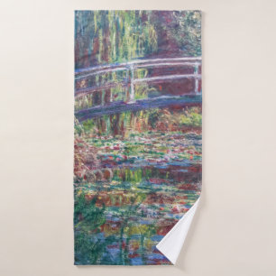 Water Lily Pond (Harmonie Rose), Monet Bath Towel