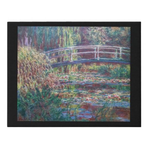 Water Lily Pond Harmonie Rose Monet Faux Canvas Print