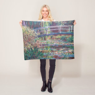 Water Lily Pond (Harmonie Rose), Monet Fleece Blanket