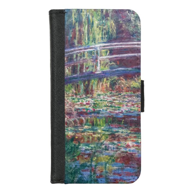 Water Lily Pond (Harmonie Rose), Monet iPhone Wallet Case (Front)