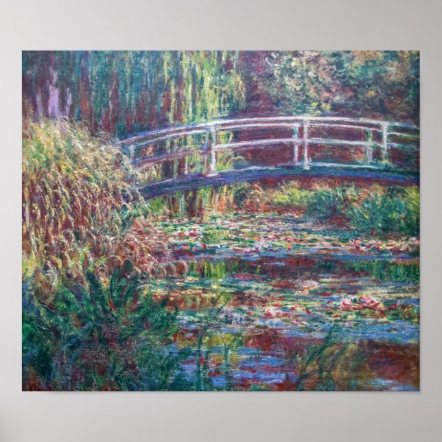 Water Lily Pond (Harmonie Rose), Monet Poster (Front)