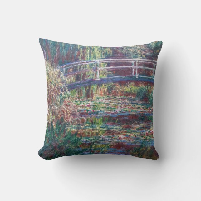 Water Lily Pond (Harmonie Rose), Monet Throw Pillow (Front)