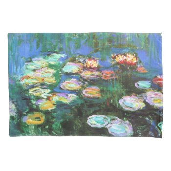 Water Lily Pond Impressionism Fine Art Pillowcase by monetart at Zazzle