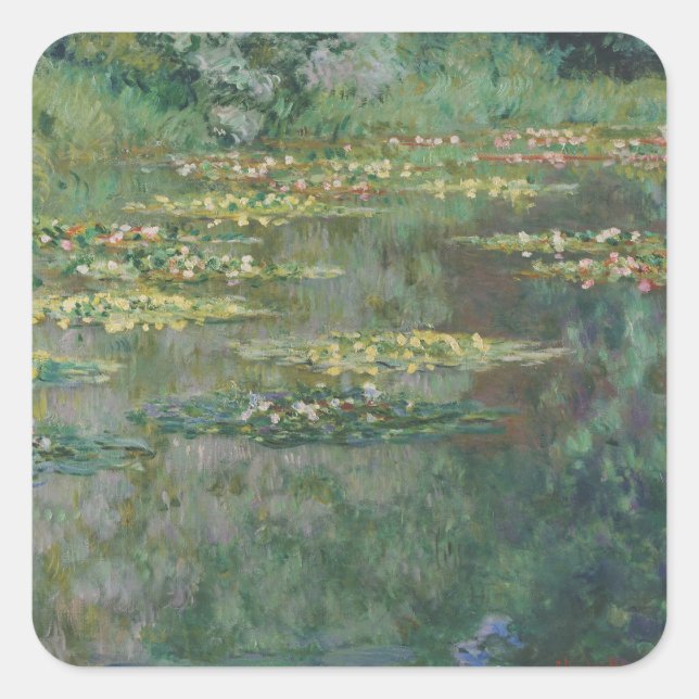 Water Lily Pond Monet 1904 Square Sticker (Front)