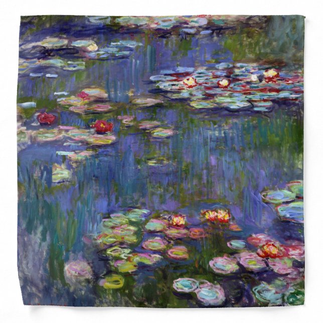 Water Lily Pond, Monet Bandana (Front)