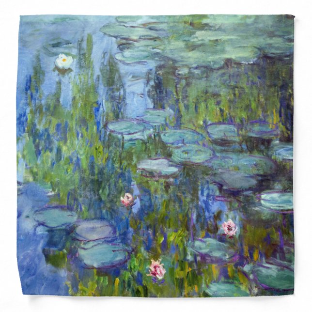 Water Lily Pond, Monet Bandana (Front)