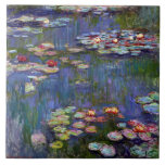 Water Lily Pond, Monet Ceramic Tile<br><div class="desc">Oscar-Claude Monet (14 November 1840 – 5 December 1926) was a French painter, a founder of French Impressionist painting and the most consistent and prolific practitioner of the movement's philosophy of expressing one's perceptions before nature, especially as applied to plein air landscape painting. The term ""Impressionism"" is derived from the...</div>