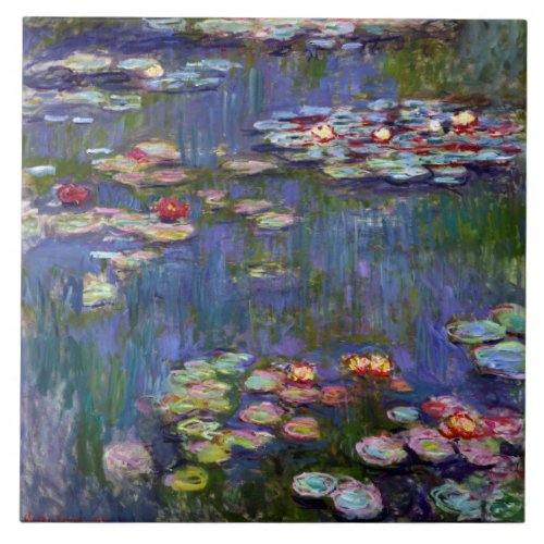 Water Lily Pond Monet Ceramic Tile