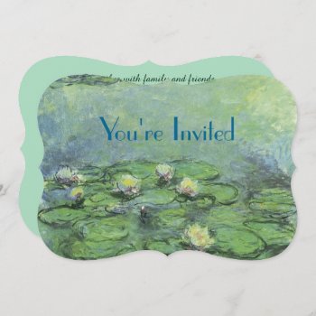 Water Lily Pond Monet Fine Art Invitation by monet_paintings at Zazzle
