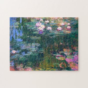 Water Lily Pond Monet Fine Art Jigsaw Puzzle by monet_paintings at Zazzle