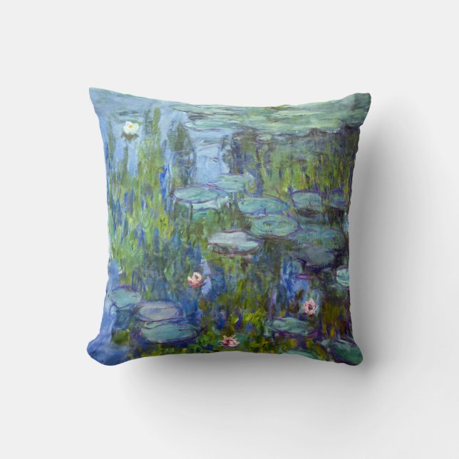 Water Lily Pond, Monet Throw Pillow (Front)