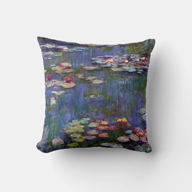 Water Lily Pond, Monet Throw Pillow (Front)