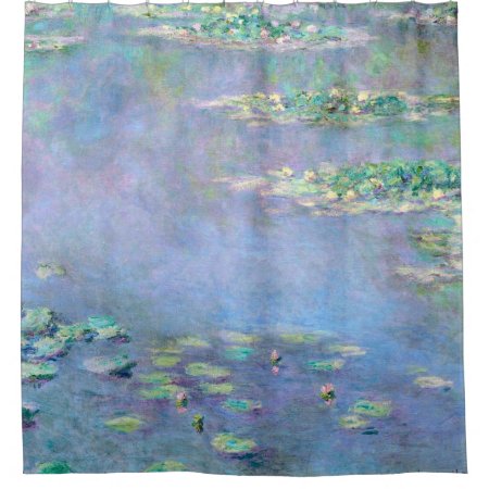 Water Lily Pond Reflections Shower Curtain