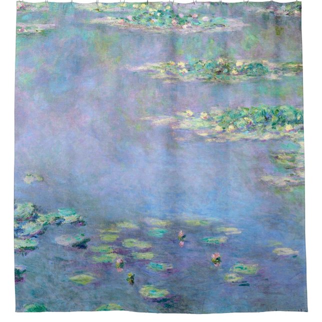 Water Lily Pond Reflections Shower Curtain (Front)