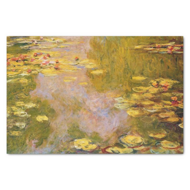 Water Lily Pond Series by Claude Monet Tissue Paper | Zazzle