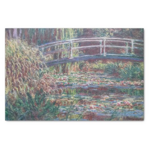 Water Lily Pond Symphony in Rose by Claude Monet Tissue Paper