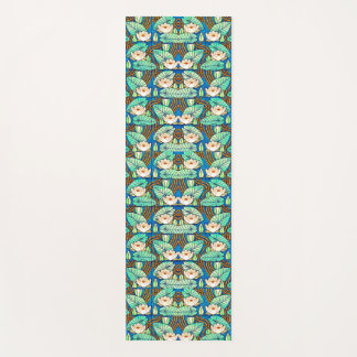water lily print yoga mat
