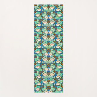 water lily print  yoga mat