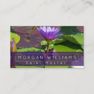 Water Lily Reiki Massage Business Card