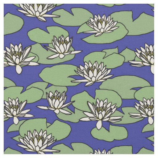 water lily textile pattern fabric