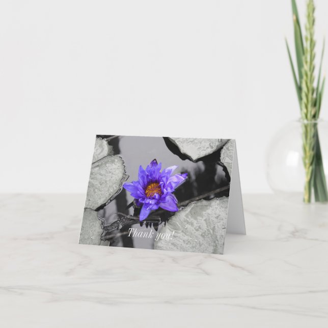 Water Lily Thank You Card (Front)