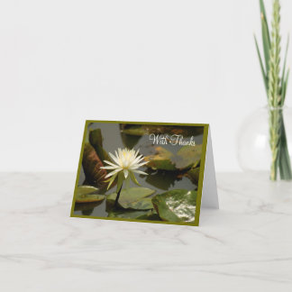 Water lily thank you. you card