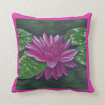 Water Lily Throw Pillow