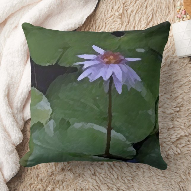Water Lily Throw Pillow (Blanket)