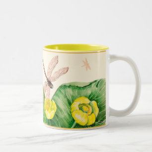 water-lily Two-Tone coffee mug