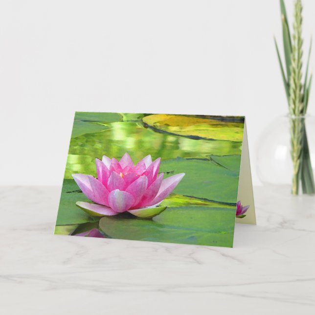 Water Lily Valentine Holiday Card (Front)