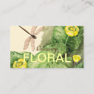 water-lily watercolor business card