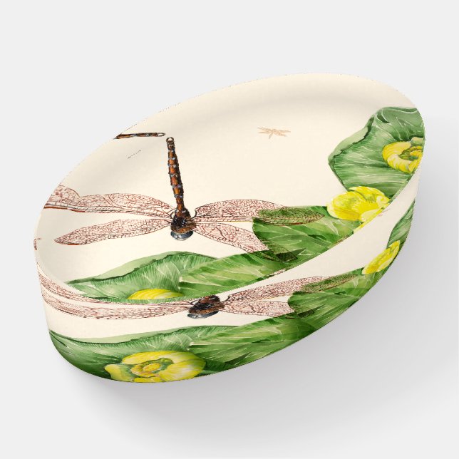water-lily watercolor paperweight (Angled)