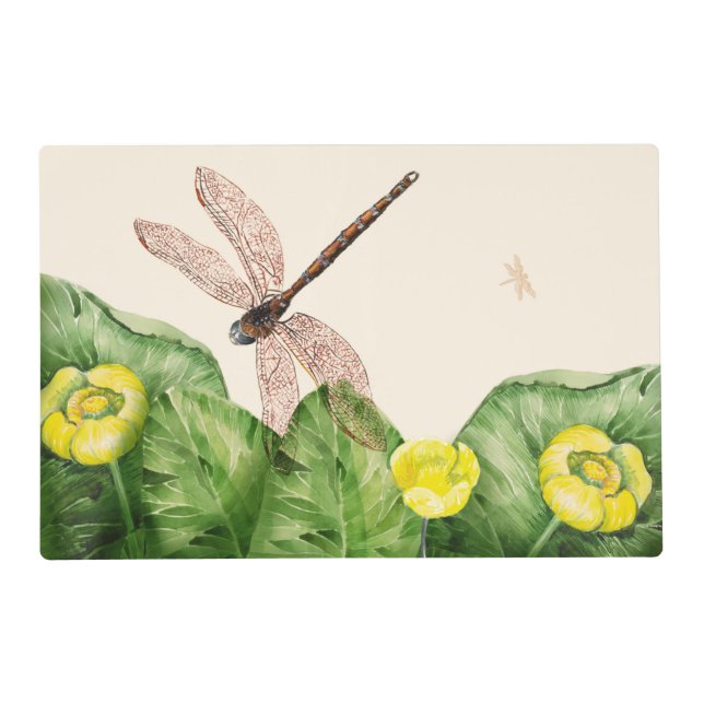 water-lily watercolor placemat (Front)