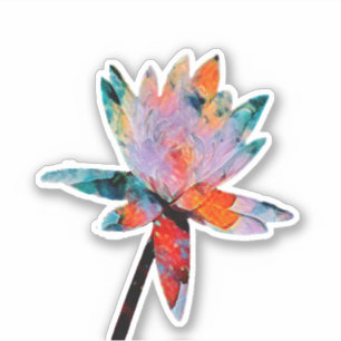 Water Lily with Magical Colors Sticker