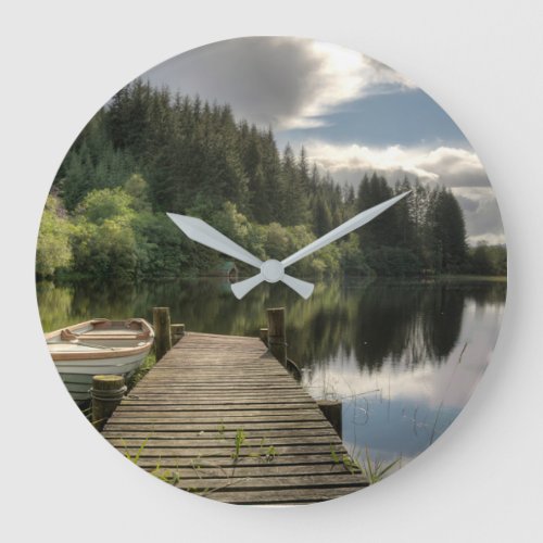 Water  Loch Ard Trossachs National Park Large Clock