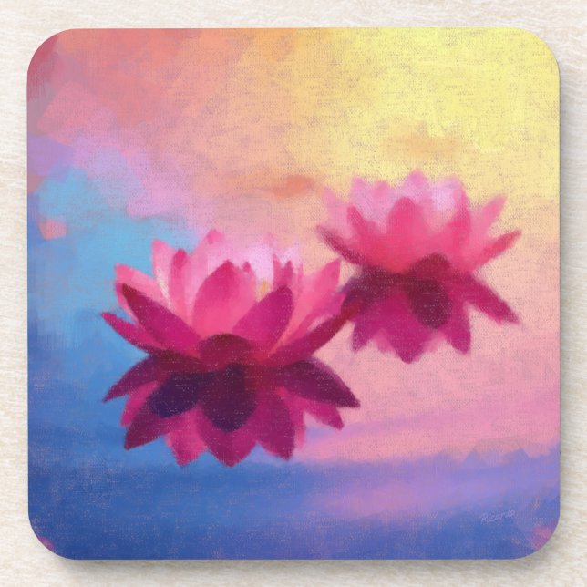 Water Lotus Beverage Coaster (Front)