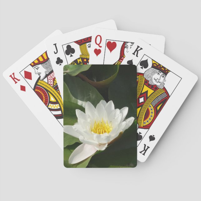 Water Lotus Photography Playing Cards (Back)