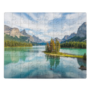 Water Maligne Lake, Jasper National Park, Canada Jigsaw Puzzle