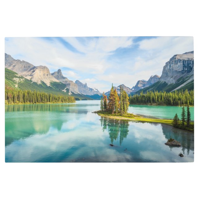 Water | Maligne Lake, Jasper National Park, Canada Metal Print (Front)