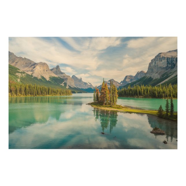 Water | Maligne Lake, Jasper National Park, Canada Wood Wall Art (Front)