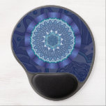Water Mandala Gel Mousepad<br><div class="desc">This water themed mandala represents the element with layers of waves, bubbles, and droplets in shades of blue and aqua. From the center ripples to the outer false gradient, this design exudes a watery appeal.</div>