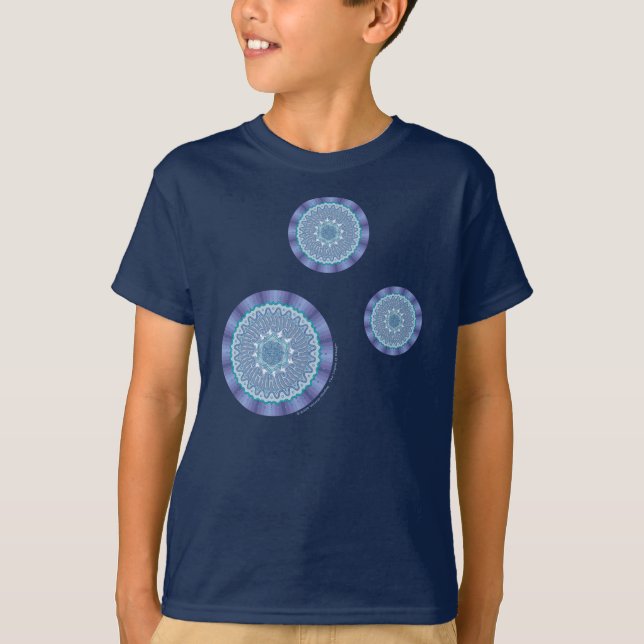 Water Mandala Kid's and Baby Dark Shirt (Front)