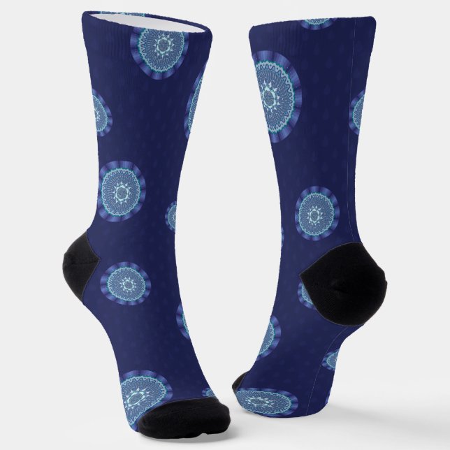 Water Mandala Socks (Angled)