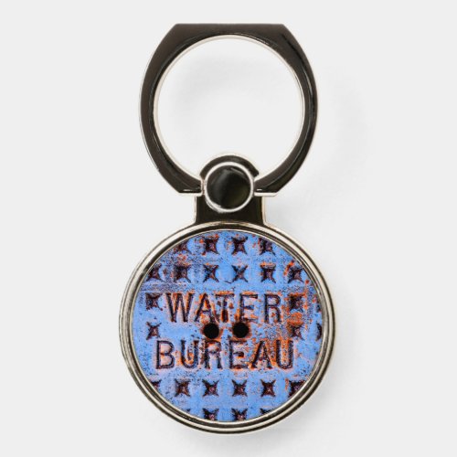 Water Manhole Cover Rustic California Phone Ring Stand