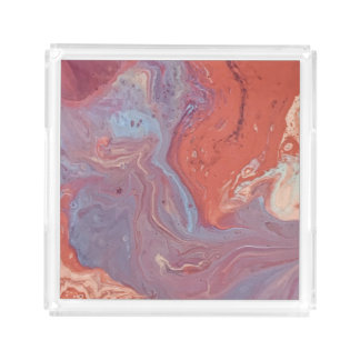 Water Marbling Paint Acrylic Tray