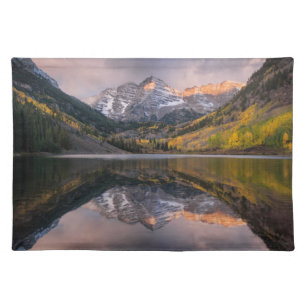 Water Maroon Bells Colorado Cloth Placemat