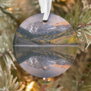 Water Maroon Bells Colorado Ornament