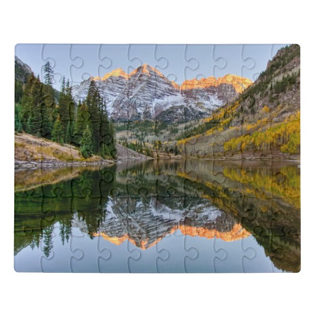 Water | Maroon Bells Lake Aspen Trees Jigsaw Puzzle (Puzzle Horizontal)